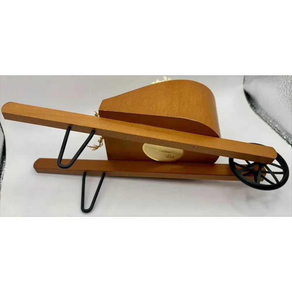 Byers Choice Wheelbarrow With Flower Pot